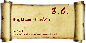 Beythum Otmár névjegykártya